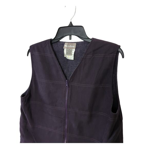 Retro Reversable Purple Vest Size M - Picture 2 of 5